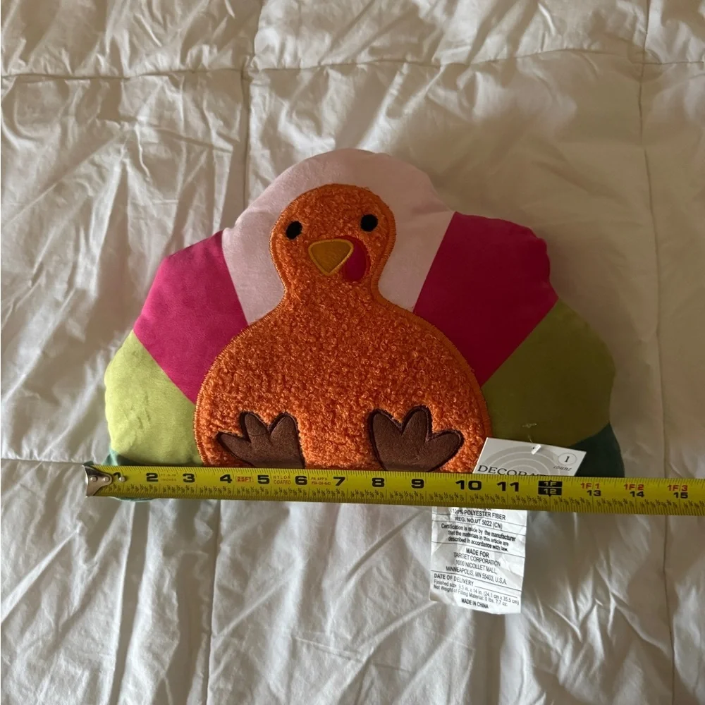 Turkey Decorative Pillow – New With Tags – Fall / Thanksgiving Decor